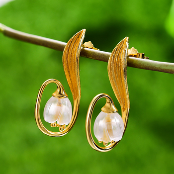 Boucles d'Oreilles porte Bonheur - Muguet (or)